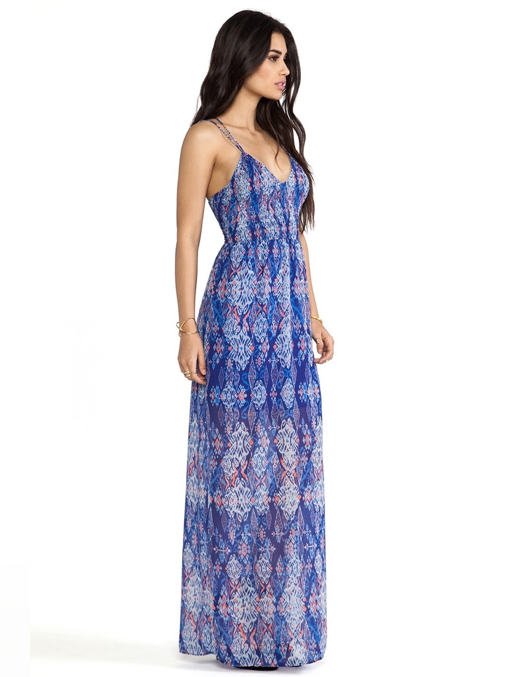 DV by Dolce Vita Cally Dress in Blue Ikat Print